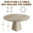 thumbnail image 6 of Round Dining Table for 6, LEGAHOME 47.0in Kitchen Dining Table with Pedestal Base, Wood Circle Pedestal Table for Dining Room, Natural Wood(Only Table), 6 of 8