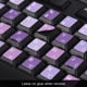 thumbnail image 1 of Pegatinas de teclado con 2PCS Pegatina de teclado universal Fondo morado con letras blancas Letras de teclado Pegatinas de repuesto para computadora, 1 of 4