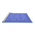 thumbnail image 2 of Ahgly Company Machine Washable Indoor Rectangle Oriental Blue Industrial Area Rugs, 7' x 10', 2 of 4