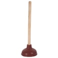 thumbnail image 1 of Potente émbolo de baño con mango de madera, émbolo de inodoro portátil, émbolo resistente, 1 of 7
