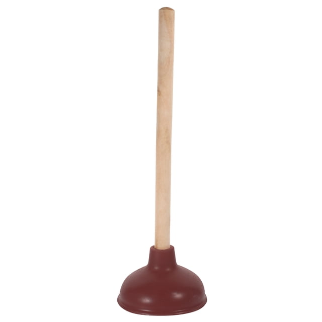 Potente émbolo de baño con mango de madera, émbolo de inodoro portátil, émbolo resistente