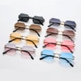 thumbnail image 3 of Gafas de sol octogonales sin marco, gafas de sol de moda, nuevas gafas de sol de marea para disparar en calles europeas y americanas para mujer, 3 of 6