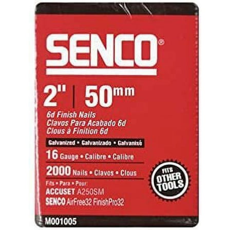 Senco Galvanized Finish Nail Straight 16 Ga 2 "