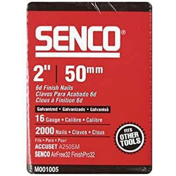 Senco Galvanized Finish Nail Straight 16 Ga 2 "