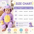 thumbnail image 3 of YDFCWXW Baby Dinosaur Costume Cute Hooded Onesie Outfit Infant Halloween Clothes, Toddler Costume with Colorful Spikes Plush Tail Funny Family Cosplay (Purple, 3-6 Months), 3 of 9