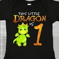 thumbnail image 4 of Inktastic Dragon 1st Birthday Turning One Boys or Girls Baby Bodysuit, 4 of 5