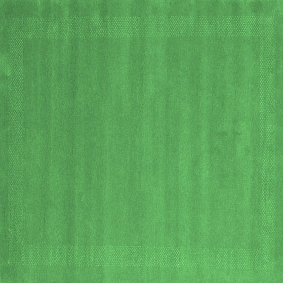 Ahgly Company Indoor Square Abstract Emerald Green Contemporary Area Rugs, 4' Square