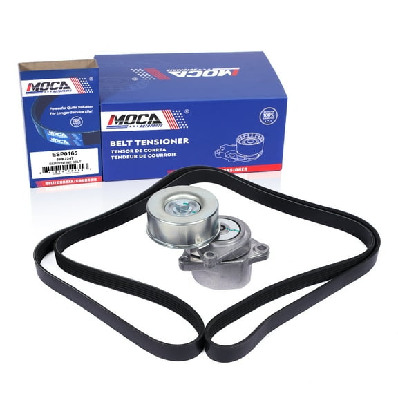 MOCA AUTOPARTS Serpentine Belt Drive Component Kit Fit for 2002-2006 Nissan Altima Sentra 2.5L