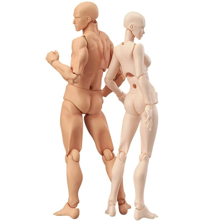 Comic Man and Woman Human Postures For Artists Action Toy Figure Model  Human Mannequin Action Figure Drawing Figures GREY WOMAN 