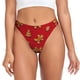 thumbnail image 1 of Balery Gingerbread Man Tangas de Algodón para Mujer con Estampado – Ropa Interior Sexy, Transpirable, G-string-Small, 1 of 6