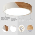 thumbnail image 3 of Living, Bedroom, Bathroom, Balcony & Hallway Fixtures Modern Wood-Design LED Ceiling Lights, 3 of 5