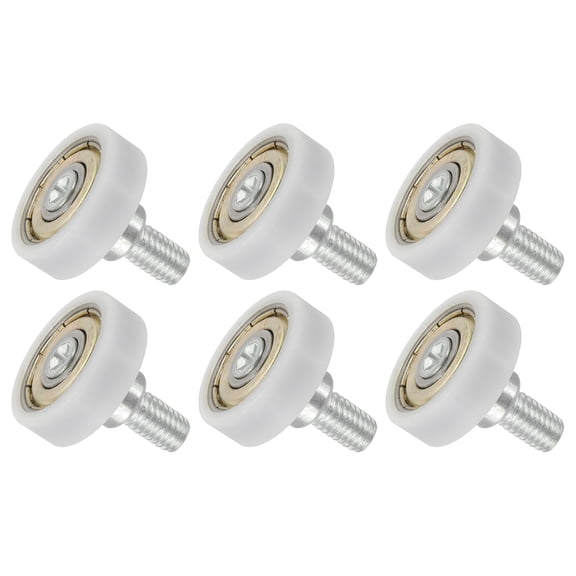 Uxcell 6 PCS Drawer Rollers 6x22mm Nylon Bearing Roller Drawer Pulley Wheels White