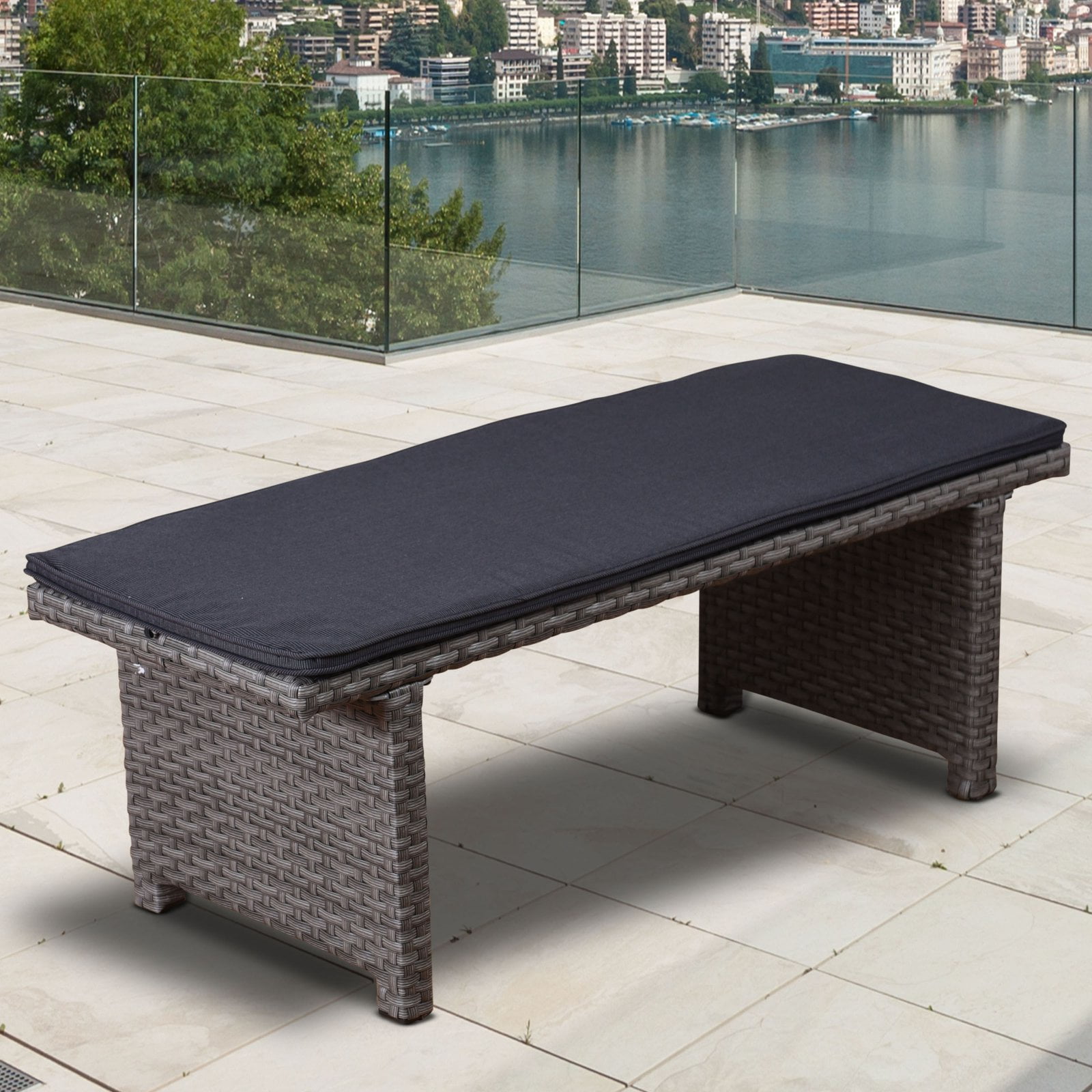 Atlantic Bellagio Wicker Outdoor Bench Com