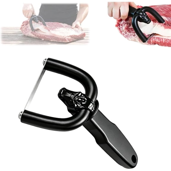 Handheld Fat Trimmer for Beef & Pork,Manual Beef and Pork Slicer, Stainless Steel Blade,U-Shaped Curved Holder