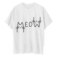 thumbnail image 3 of Crew Neck T Shirts For Women Letter Print Fashion Casual Short Sleeved Top Sun Shirt Women, 3 of 3