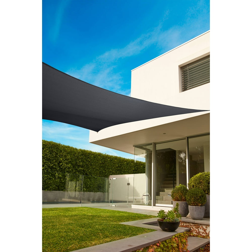 Coolaroo Premium Shade Sail Kit; 16'5"x9'11" Rect; Graphite Walmart