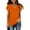 Orange, variant on Petal Sleeve T-Shirts for Women Summer Dressy Casual Crossover Strappy Loose Tops Fashion V-Neck Blouse,Orange,L