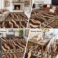 thumbnail image 5 of 5'x8' Area Rugs, Retro Tribal Indoor Outdoor Area Rug for Living Room Bedroom, Middle Century Bohemia Minimalist Art Red Brown Washable Bathroom Rugs Kitchen Floor Carpet Mats Home Decor Aesthetic, 5 of 8