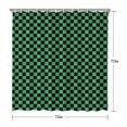 thumbnail image 5 of Green and Black Checkerboard Pattern Shower Curtain 72"x72" ,Bathroom Decorative Shower Curtains Set with 12 Hooks,Modern Waterproof Washable Shower Curtain, 5 of 6
