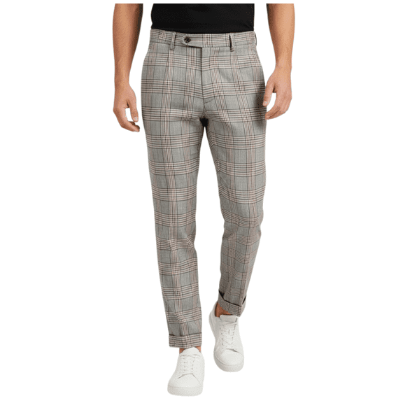 HBDesign Mens Plaid Dress Pants Quick Dry Breathable Summer Business Casual Versatile Work Trousers