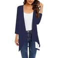 thumbnail image 2 of Delayuji Women's Cardigan Sweater Solid Color Fashion Casual 3/4 Sleeves Cardigans For Women Long Sleeve Cardigan, 2 of 6