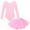 Pink, variant on TSSOE Kids Girls Ballet Dance Gymnastics Leotard Bodysuit with Mesh Tutu Skirts Set Dancing Costume White 6