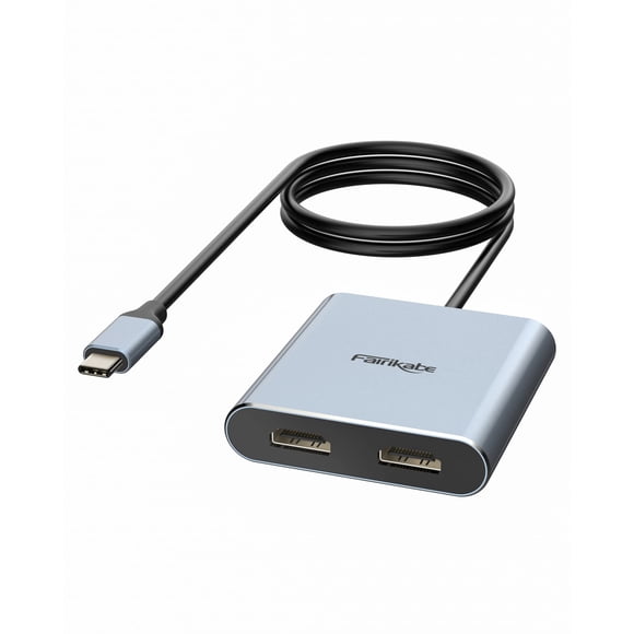Adaptador USB C a HDMI dual 4K 60Hz para portátil portátil