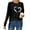 Black, variant on Women's Casual Fashion Round Neck Long Sleeve T Shirt For Valentine's Day Comfortable And Trendy Base Layer Top. Ideal For Everyday Wear. Fit Mom Shirt Light Womens Bulk Loose T Shirts Womens Workout