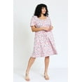 thumbnail image 6 of Floral Butterfly Sleeve Square Neck Midi Dress | S-3X, 6 of 29