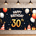 thumbnail image 5 of Colorful Design Happy Birthday Banner Cake Decoration 30th Celebration for Birthday Party Indoor Decoration Event Celebration, 5 of 8