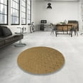 thumbnail image 4 of Ahgly Company Machine Washable Indoor Round Transitional Saddle Brown Area Rugs, 8' Round, 4 of 7