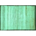 thumbnail image 1 of Ahgly Company Machine Washable Indoor Rectangle Abstract Turquoise Blue Modern Area Rugs, 6' x 9', 1 of 4