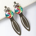 thumbnail image 3 of Tie-dye Vintage Copper Crown-Shaped Bookmarks – Stainless Steel Reading Accessories, Book Markers – Gift for Book Lovers, 3 of 5