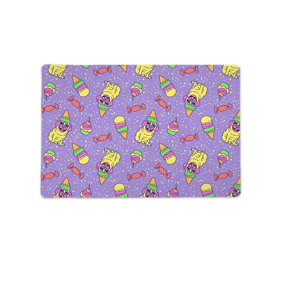 Sweets And Pugs Mat Rectangle -Image by Shutterstock,