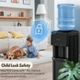 thumbnail image 5 of Manastin Water Dispenser with Hot and Cold Water, Top Loading Water Cooler for 3 or 5 Gallon Bottles with Child Safety Lock, Ideal for Kitchens, Offices (Top Loading, Gray), 5 of 9