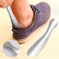 thumbnail image 2 of 1 Pc Shoe Horn Metal Shoe Horn Portable Small Shoehorn Travel Shoe Horns for Men Women Seniors Stainless Steel Shoe Horn with Hook Small Travel Shoehorn, 7.48 Inch, Silver, 2 of 5