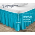 thumbnail image 5 of SGI Bedding 21 Inch Wrap Around Bedskirt | Microfiber Wrap Around Bed Skirt | Fade-Resistant, Wrinkle-free, Anti-static, Decorative, Extra Storage Space, Clutter-Free | Alberta King, Turquoise Blue, 5 of 8