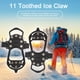 thumbnail image 4 of Cañas montañismo Spikes Crampones nieve 1 par acero 10 dientes Anti-Slip con transporte para a la pesca Joggando, 4 of 9