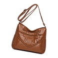 thumbnail image 1 of Moda PU Cuero Bandolera Bolsa De Viaje Bolsa De Compras Ajustable Vacaciones Marrón Sunnimix Monedero de hombro, 1 of 8