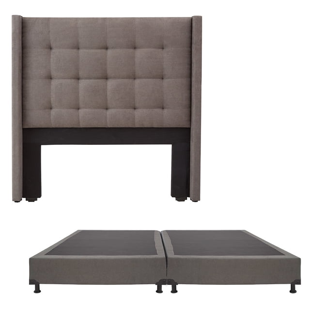 Base de Cama King Size DICASA Cabecera Titan Gris Oscuro