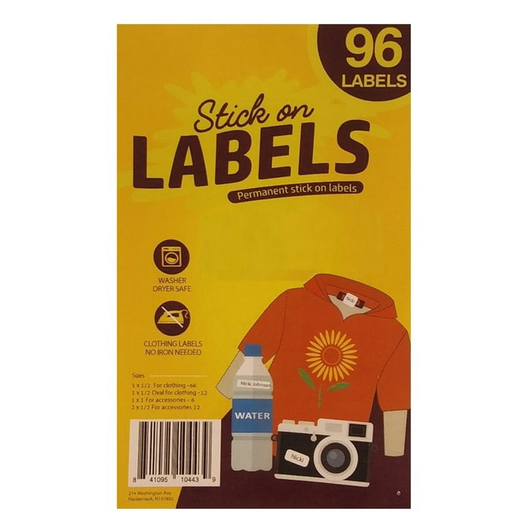 Medium Ironing Labels Iron on Name Labels Soft Cotton/Polyester Removable  LABEL&CO