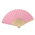thumbnail image 4 of Birdeem Pattern Folding Dance Wedding Party Lace Silk Folding Hand Solid Color Fan, 4 of 10
