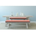thumbnail image 2 of Retro Bench Pad, Hexagonal Comb Pattern Geometrical Tile Graphic Artwork Vintage Design, HR Foam Cushion with Decorative Fabric Cover, 45" x 15" x 2", Peach Coral Dark Coral, by Ambesonne, 2 of 3