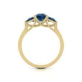 thumbnail image 3 of Pear and Princess Cut Natural Sapphire Gemstone Ring in 14K Yellow Gold (Size: 4.5), 3 of 6