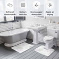 thumbnail image 5 of Sage Green Purple Coral Coastal Bath Mat 3 Piece Bathroom Rug Set, Nautical Starfish Beach Non Slip Bath Rug Contour Mat and Toilet Lid Cover, Absorbent Shower Mats Soft Bath Rugs and Mats Sets, 5 of 8