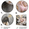 thumbnail image 3 of DESIGN ART Designart "Marble Pink Gold Peony Flower IV" Floral Peony Metal Wall Art 16 in. wide x 16 in. high, 3 of 5