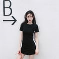 thumbnail image 4 of Ame Women Fashion Striped Printed Dresses Sexy Mini Dress Black White Short Sleeve O-Neck Slim T-shirt Dresses, 4 of 7