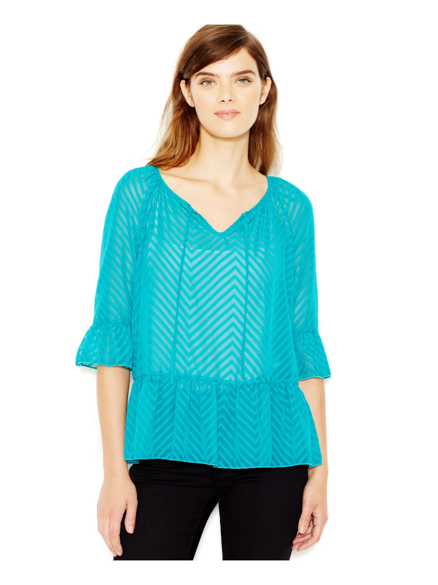 teal peplum top