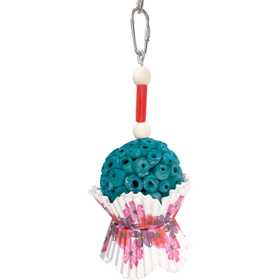 1571 Blue Rainbow Tutu Chew M&M Bird Toys - Colorful Natural Shredding Hanging Sola Toy