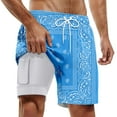 thumbnail image 1 of Mens Swim Trunks With Compression Liner 2 In 1 Swimming Shorts Elastic High Waisted Casual Summer Shorts Beach Pants Double Layer Quick Drying Pants Quick Dry Bathing Suits, 1 of 4